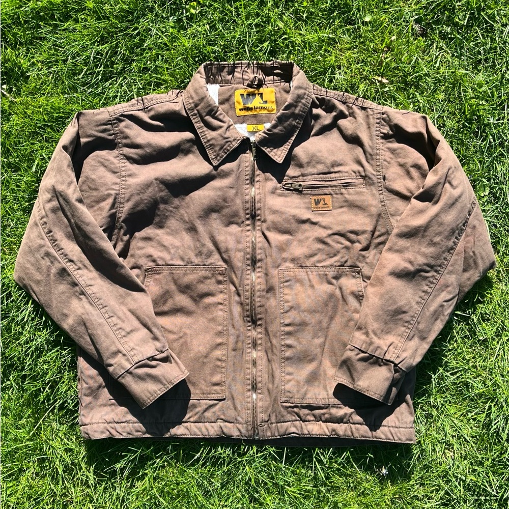 Wells Lamont Brown Sherpa Canvas Jacket XL Fits Like Medium (Carhartt Style)